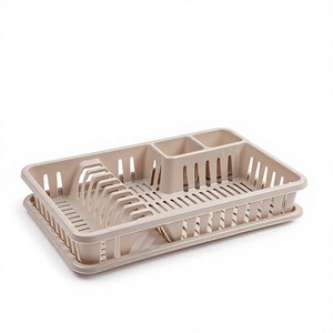 Set di 3 Pezzi: Scolapiatti Impilabile Quadrato in Plastica PP, Organizzatore per Lavello da Cucina, Design Moderno Veneziano, Colore Unico - Product Image 2