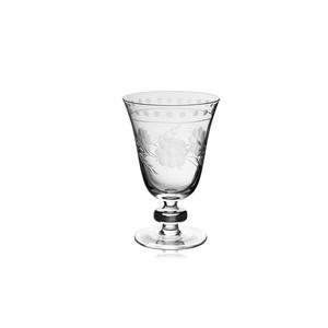 Calice d'Acqua in Vetro Inciso Moderno Personalizzato con Motivo a Foglie e Fiori Intagliati a Mano a Forma di Campana - Product Image 2