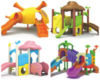 Ensemble de toboggans d'intérieur en plastique amusants pour enfants Équipement de terrain de jeu pour petits jeux avec toboggan