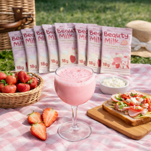 Poudre de Collagène Hydrolysé au Lait et à la Fraise pour une Peau Éclatante et un Teint Unifié – Meilleure Vente - Product Image 3