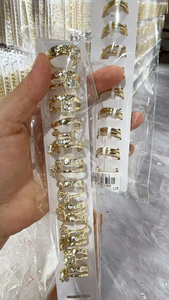 1113 XUPING ジュエリー卸売リングパック ファッションジュエリーリング おしゃれな14K 18K金メッキ銅合金ストーンリング - Product Image 4