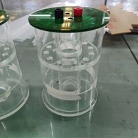 Transparent Acrylic Experimental Instrument Cylindrical Test Accessories Organic Glass Flange Filter Pipeline Equipment
