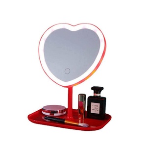 Heart Shape LED <b>Vanity</b> <b>Mirror</b> Detachable Makeup <b>Mirror</b> Travel Cosmetic <b>Mirror</b> with LED <b>Lights</b> for Valentine's Day Gift Birthday - Product Image 2