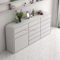 Table de manucure de haute qualité avec armoire à poudre, table à ongles simple, double ou triple avec 4 tiroirs pour plateau en marbre
