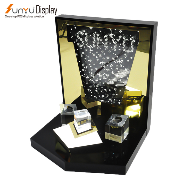 Custom LED Acrylic Display Stand Cosmetics Plexiglass Silk Screen Retail Shopping Malls Perfume Display Stand