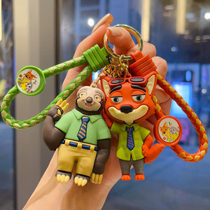 Ensemble de porte-clés Judy Hopps et Nick Wilde - Porte-clés mignons en forme de lapin et de renard, breloques pour sac à dos - Product Image 2