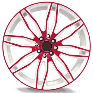 Роскошный автомобиль белые диски колеса красная линия легкосплавное колесо