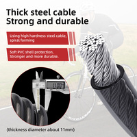Antivol de vélo NFC sans batterie, déverrouillage sans clé par contact, câble antivol pour vélo électrique, moto, trottinette électrique, poussette, skateboard