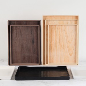 Hình chữ nhật melamine nhựa nhà hàng phục vụ tấm phục vụ khay cho khách sạn ăn nhẹ bằng gỗ Melamine Khay phục vụ - Product Image 4