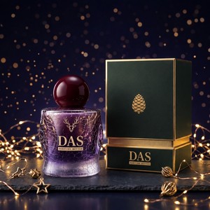 Vente en gros de flacons de parfum en verre de 50 ml, vaporisateur rechargeable, édition limitée de Noël, dégradé givré, ensemble cadeau - Product Image 4