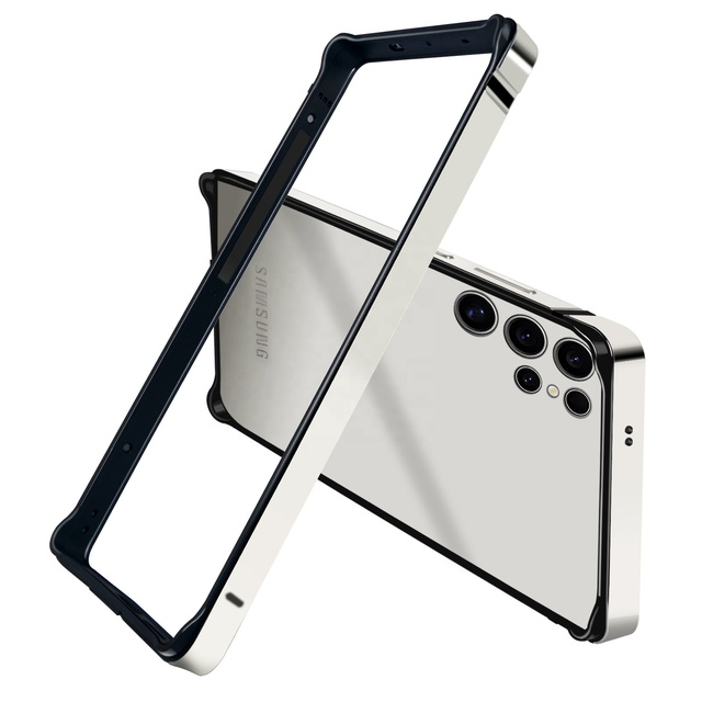 Shockproof for Samsung Galaxy S25 Ultra Bumper Case Luxury Light Aluminum Metal Hybrid Silicone Frame Back Thin Alloy