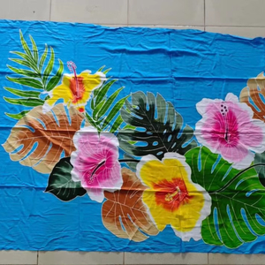 Nuevo Diseño, Pareo de Bali 100% Pintado a Mano con Diseño de Flores Tropicales, Material de Rayón Premium, Origen Bali, Indonesia - Product Image 1