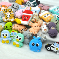 Nouveau produit : Perles focales en silicone souples et amusantes en forme d'animaux pour la fabrication de stylos, vente en gros de perles focales en silicone pour bébés