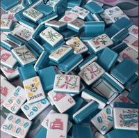 Koleksi Pesta Taman Mewah Modern Lipat Premium 2-Sisi Berukir 160Pcs Set Mahjong Mutiara Festif