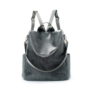 Custom Anti-Theft Fashion <b>Waterproof</b> PU <b>Backpack</b> with Zipper Closure for Women Girls <b>School</b> Outdoor Travel 20-35L Capacity - Product Image 6