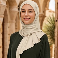 Hijab Panjang Polos Polyester Berkualitas Tinggi 180*70cm, Bernapas, Anti-UV, Anti-Angin, Dapat Dicuci, Bolak-Balik, Menyerap Keringat, Custom