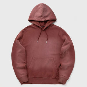 Sweat-shirts à capuche unisexes surdimensionnés personnalisés de haute qualité, effet vieilli, délavé par le soleil, avec cordon de serrage, pour homme, en tissu délavé à l'acide, collection premium - Product Image 1