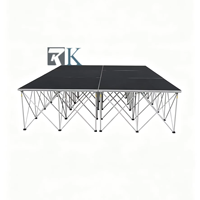 Plateforme de scène portable antidérapante en aluminium pour événements, utilisable en intérieur et en extérieur