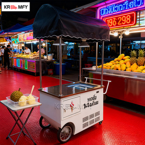 2025 Stainless Steel Fiberglass Hot Dog Food Cart Street Full Kitchen Mobile Ice Cream Tricycle <b>Freezer</b> Trailer for Usa - Product Image 3