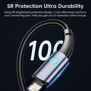<span class=keywords><strong>Cable</strong></span> de Carga Rápida Toocki 2.4A, Carga Segura Inteligente, Transmisión de Datos de 480 Mbps y Diseño Resistente a la Flexión para Carga Rápida de <span class=keywords><strong>Apple</strong></span> - Product Image 2