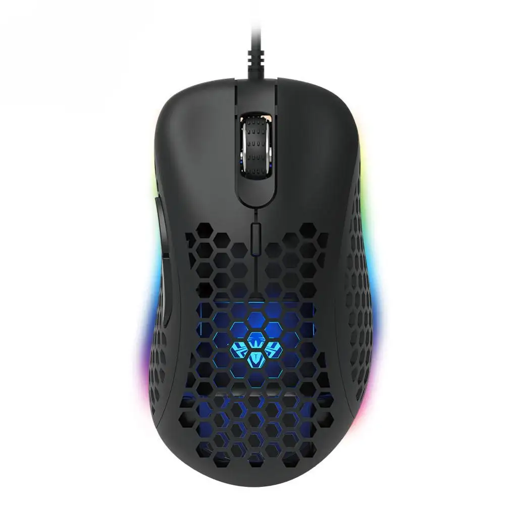 AULA F810 RGB Backlight Gaming Mouse 6400 DPI 7 Programmable Buttons Macro Wired Gamer Mouse for PC Desktop Laptop