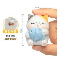Niedliche Katzenfigur aus Kunstharz, Cartoon-Kätzchen-Ornament, Heilende Schreibtischdekoration, Beruhigendes Geschenk für Katzenliebhaber