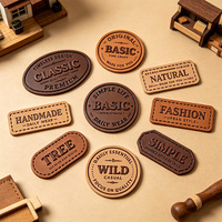 Étiquette en cuir moulé par transfert thermique de qualité supérieure avec logo personnalisé, patch élastique en cuir souple gommé, longue durée de vie, pour articles en cuir