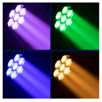 Projecteur LED mobile 7x40W avec zoom pour éclairage de scène, DJ, concert, fête