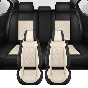 Housses de siège de voiture en cuir respirant, ensemble complet de 5 places, universelles, protection contre toutes les intempéries, accessoire, ensemble complet de 5 places, respirant - Product Image 5