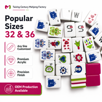 Tuiles de Mahjong Américain en Acrylique à 4 Couches – Idéal pour les Cadeaux de Fêtes, le Divertissement à Domicile, les Joueurs Senior et les Propriétaires de Clubs