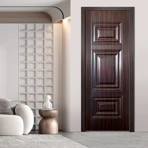prehung american steel door skin interior room steel panel doors for houses soundproof cheap price factory wholesale