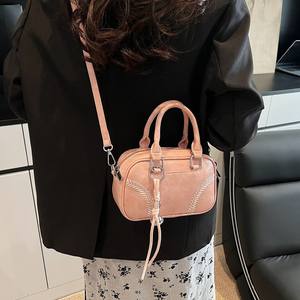 2025 nouveau sac à bandoulière unique pour femmes usine directe exportation transfrontalière fermeture éclair cartable Bowling Polyester mode - Product Image 5