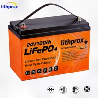 Batterie au lithium pour trottinette électrique 24V100AH 2.4KWh, Lithium Fer Phosphate Premium avec protection contre les surcharges et les surtensions