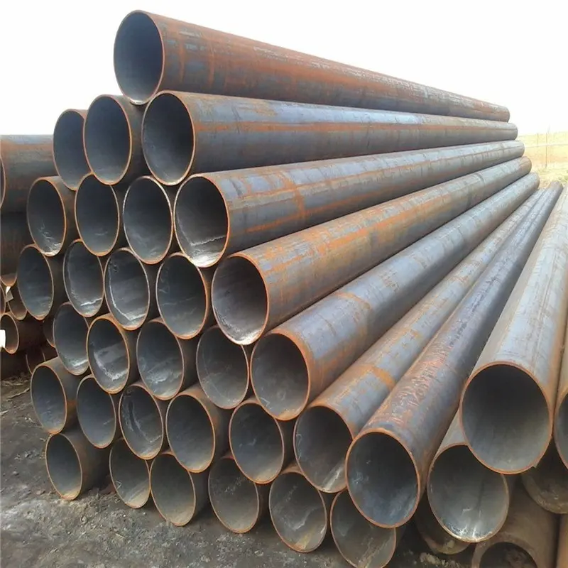 Çelik boru fabrika karbon yuvarlak çelik boru ERW kaynaklı boru bina için