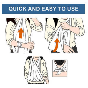A-درع سهل المساعدة الذاتية مخصص حبال يد الحوض ضمادة ثلاثية 40x40x56 ضمادة ثلاثية غير منسوجة - Product Image 5