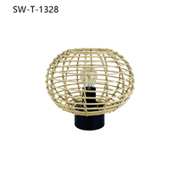 Lámpara de Mesa Moderna de Diseño Creativo con Forma de Linterna China, Lámpara Decorativa de Ratán para Dormitorio, Hotel, Mesita de Noche, Estudio