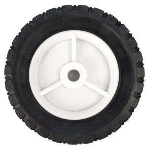 6x1.65'' Lawn Mower Wheels with 1/2inch Bearing, 6 Inch Plastic Wheel and Tire for Lawnmower Trolley Wagon Cart - Product Image 4