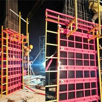 Plantillas Metálicas Modernas para Construcción Industrial con Estructura de Acero, Moldes para Hormigón, Columnas y Muros de Alta Resistencia Ajustables
