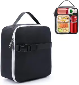 隔热工作午餐桶冷却器可重复使用的热软防漏午餐盒，用于办公室午餐手提袋适合旅行野餐
