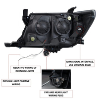 Phare à LED pour TOYOTA Hilux Vigo 2011 2012 2013 2014 Angel Eyes Projecteur à LED pour feux de route et clignotants