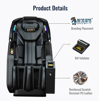 Fauteuil de massage commercial T60-SY avec monnayeur et lecteur de billets, inclinable électriquement, pour usage public et loisirs aux Philippines