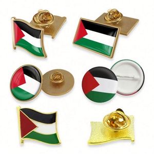 Broche de Latón Personalizado con Logotipo, Esmalte Duro y Suave, Impresión por Serigrafía, Bandera Palestina para Insignia, Decoración de Ropa - Product Image 2