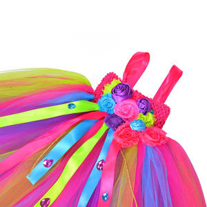 Robe de noël belle princesse enfants vêtements Costume rouge Ballet danse fête d'anniversaire fleur <span class=keywords><strong>licorne</strong></span> fille Tutu robe avec aile - Product Image 5