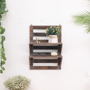 China Factory All Customize Floating Wall Hanging Shelf Organizer Wooden Wall Hanging Shelf Storage Hanging Wood Wall Decoration