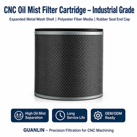 Nouvelle cartouche filtrante à brouillard d'huile GUANLIN CNC, maille en aluminium, haute efficacité de filtration, élimination du brouillard d'huile industriel pour le travail des métaux