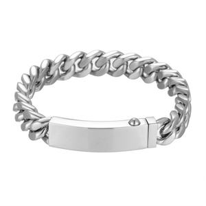 2024 New Design Wholesale <b>Men</b> Custom Mirror Polish 316L Stainless Steel Cuban <b>Bracelet</b> <b>for</b> <b>Men</b> - Product Image 1