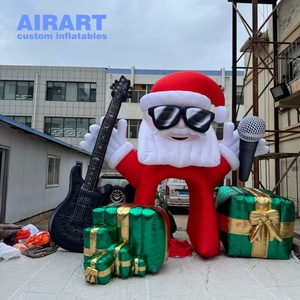 Grand tunnel <span class=keywords><strong>gonflable</strong></span> Père Noël chanteur pour l'agencement des carnavals et foires de Noël - Product Image 2