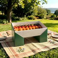 Boîte à pâtisserie et desserts personnalisée en carton ondulé avec couvercle convertible pour fruits, gâteaux, aliments frits, pâtisseries, desserts et sauces variées
