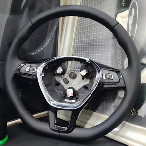 Volante Deportivo de Cuero y Fibra de Carbono en Oferta, Compatible con <span class=keywords><strong>Golf</strong></span> <span class=keywords><strong>7</strong></span> <span class=keywords><strong>R</strong></span> MK4 <span class=keywords><strong>5</strong></span> 6 <span class=keywords><strong>7</strong></span> 8 Polo <span class=keywords><strong>R</strong></span> <span class=keywords><strong>Line</strong></span> - Product Image 3