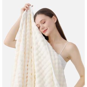 Juego de Toallas de Baño de Felpa de Coral de Color Sólido al por Mayor, Ecológicas, de Secado Rápido, Absorbentes de Microfibra, Suaves, a Prueba de Niños, Tejidas para el Hogar - Product Image 2